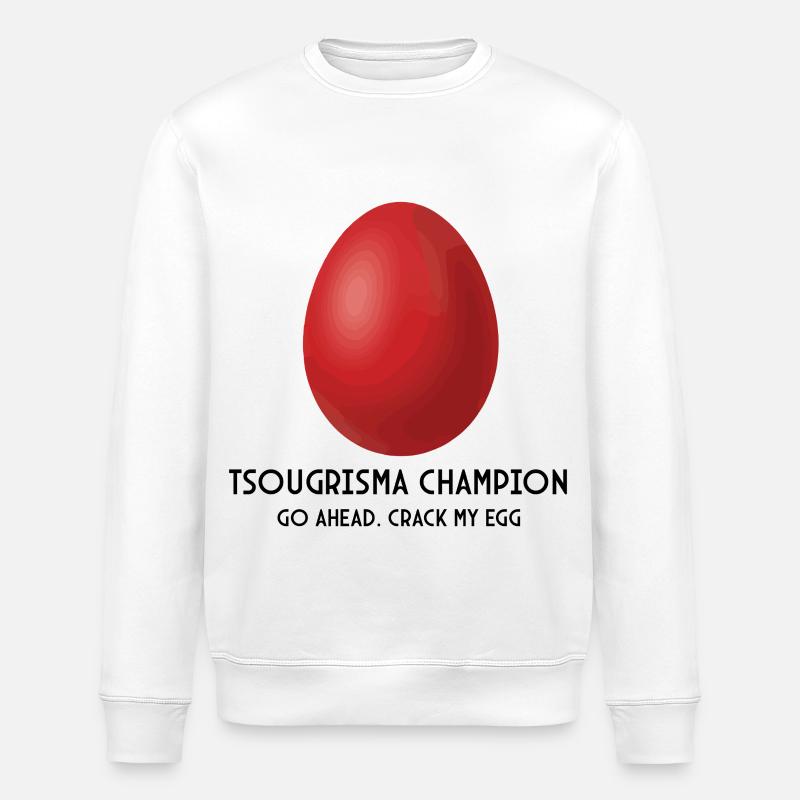 Griechischer Oster-Tsougrisma-Champion - Stanley/Stella Unisex Bio-Sweatshirt ROLLER - Weiß