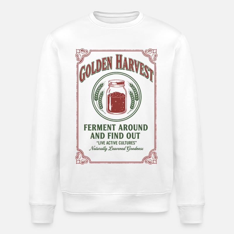 Fermentation Golden Harvest au levain autour - Sweat bio ROLLER Stanley/Stella Unisexe - blanc