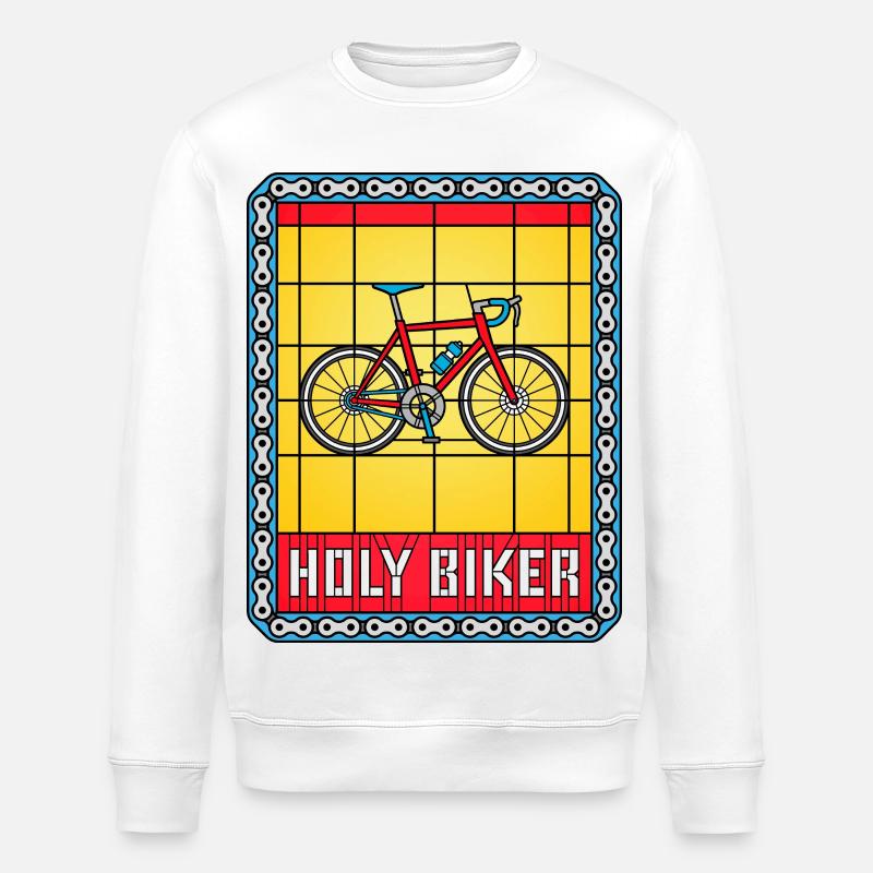 Vitrail de vélo - Sweat bio ROLLER Stanley/Stella Unisexe - blanc