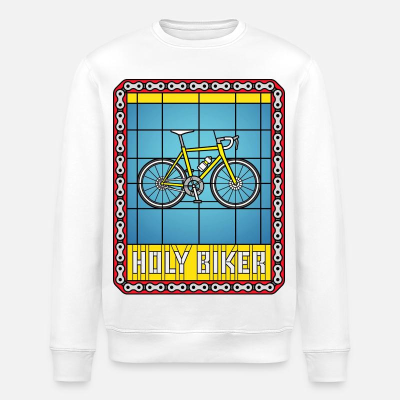 Vitrail de vélo - Sweat bio ROLLER Stanley/Stella Unisexe - blanc