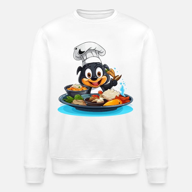 Dessin animé Cooking Dog Chef - Sweat bio ROLLER Stanley/Stella Unisexe - blanc