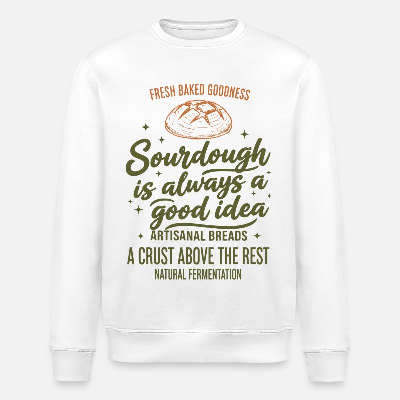 Sauerteigbrot Backbäcker Sauerteigstarter - Stanley/Stella Unisex Bio-Sweatshirt ROLLER - Weiß