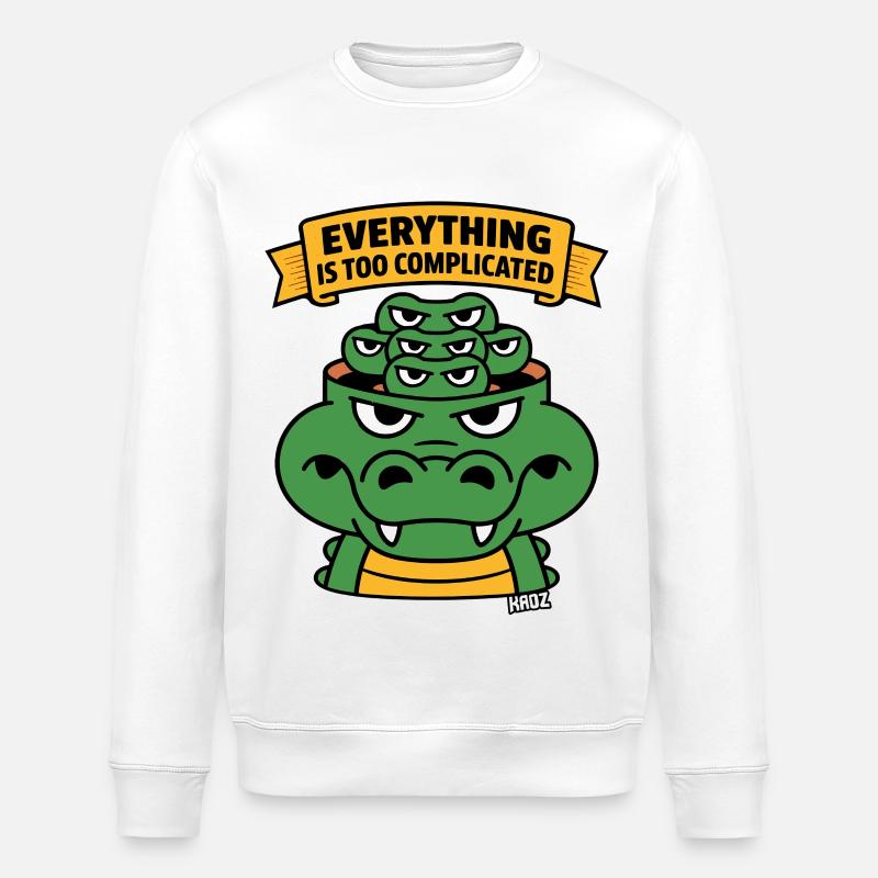 Tout est trop compliqué, alligator. - Sweat bio ROLLER Stanley/Stella Unisexe - blanc