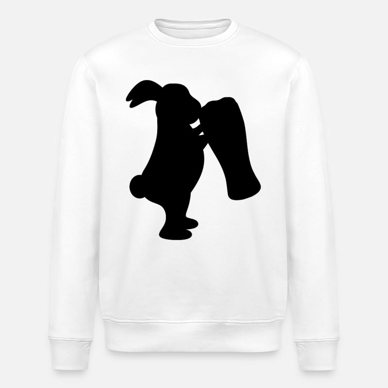 Bier Hase Osterhase - Stanley/Stella Unisex Bio-Sweatshirt ROLLER - Weiß
