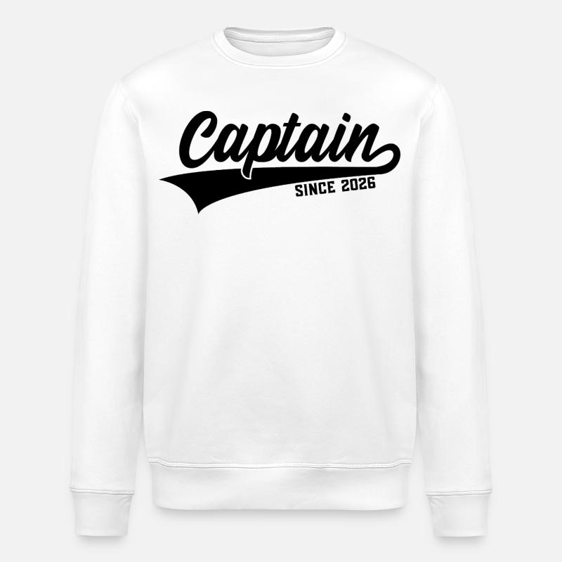 CAPTAIN 2026 CAPTAIN SINCE 2026 - Stanley/Stella ROLLER Unisex Organic Sweatshirt - white