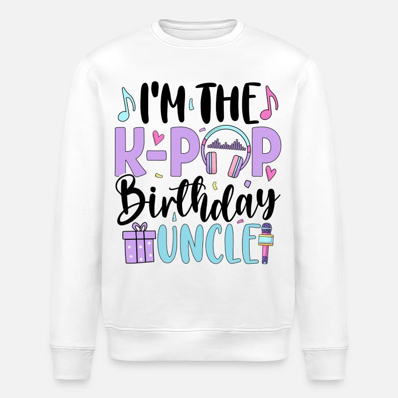 I'm The K Pop Birthday Uncle - Stanley/Stella Unisex Bio-Sweatshirt ROLLER - Weiß