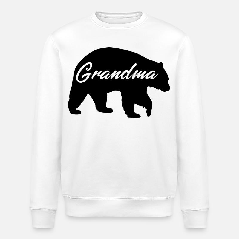 Chemise cadeau mignonne Grand-mère Ours - Sweat bio ROLLER Stanley/Stella Unisexe - blanc