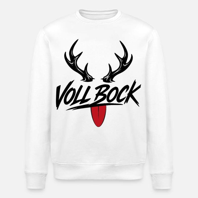 VOLL BOCK - Stanley/Stella Unisex Bio-Sweatshirt ROLLER - Weiß