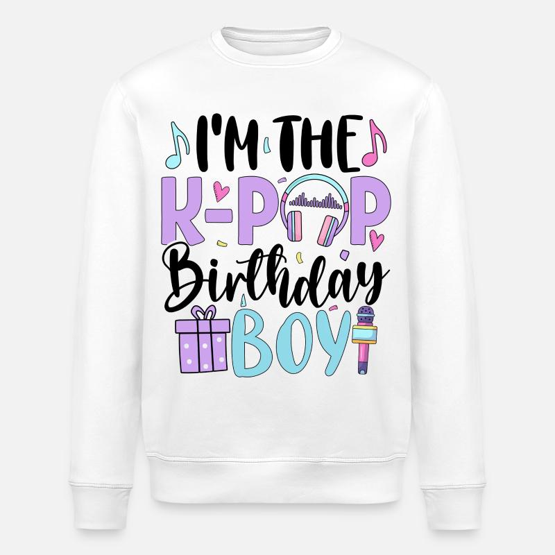 I'm The K Pop Birthday Boy - Stanley/Stella Unisex Bio-Sweatshirt ROLLER - Weiß