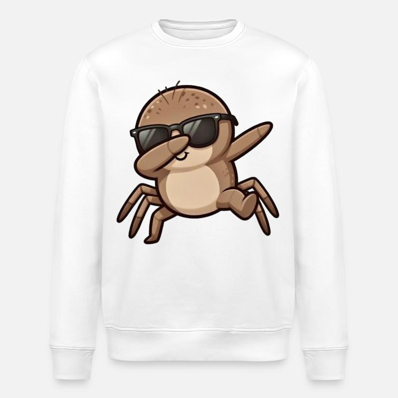 Dabbing Spider - Stanley/Stella ROLLER Unisex Organic Sweatshirt - white