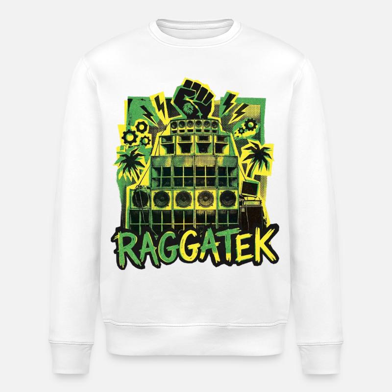 Raggatek Jungle Soundsystem - Stanley/Stella Unisex Bio-Sweatshirt ROLLER - Weiß