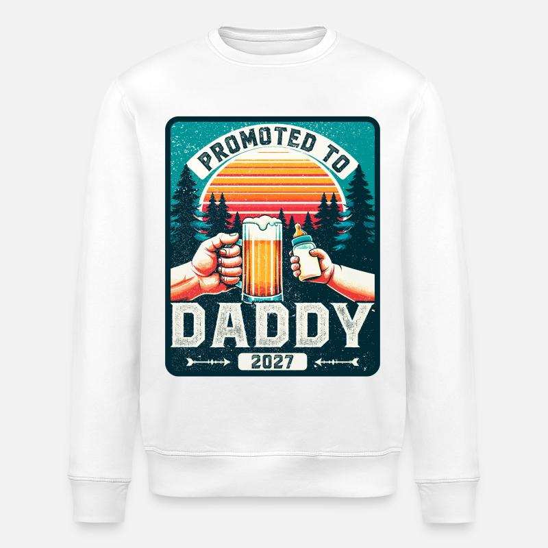 Werdender Papa loading Zukünftiger Vater 2027 - Stanley/Stella Unisex Bio-Sweatshirt ROLLER - Weiß