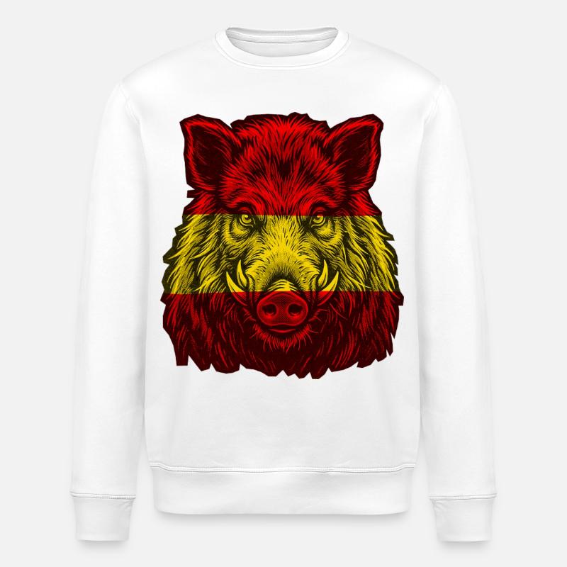 Sanglier Drapeau espagnol espagnol - Sweat bio ROLLER Stanley/Stella Unisexe - blanc