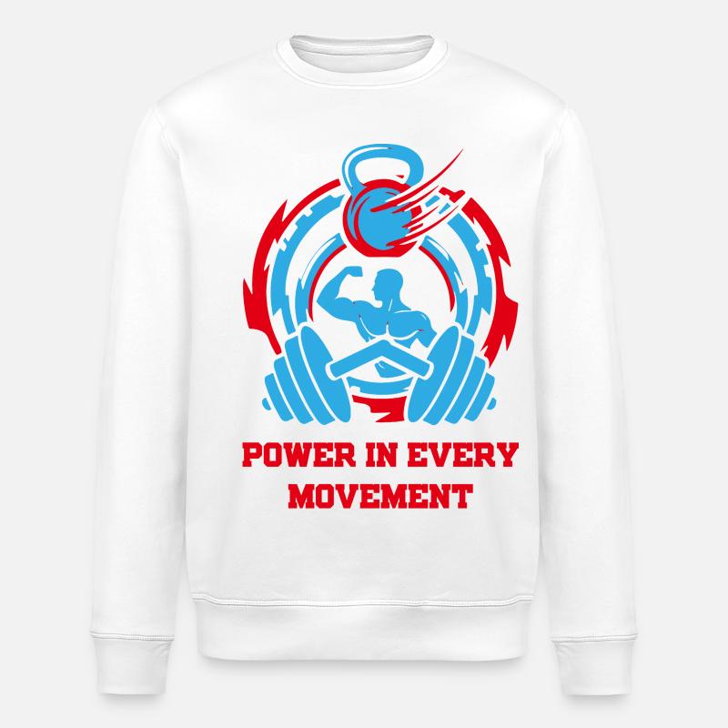 PowerInEveryMovement - Stanley/Stella Unisex Bio-Sweatshirt ROLLER - Weiß