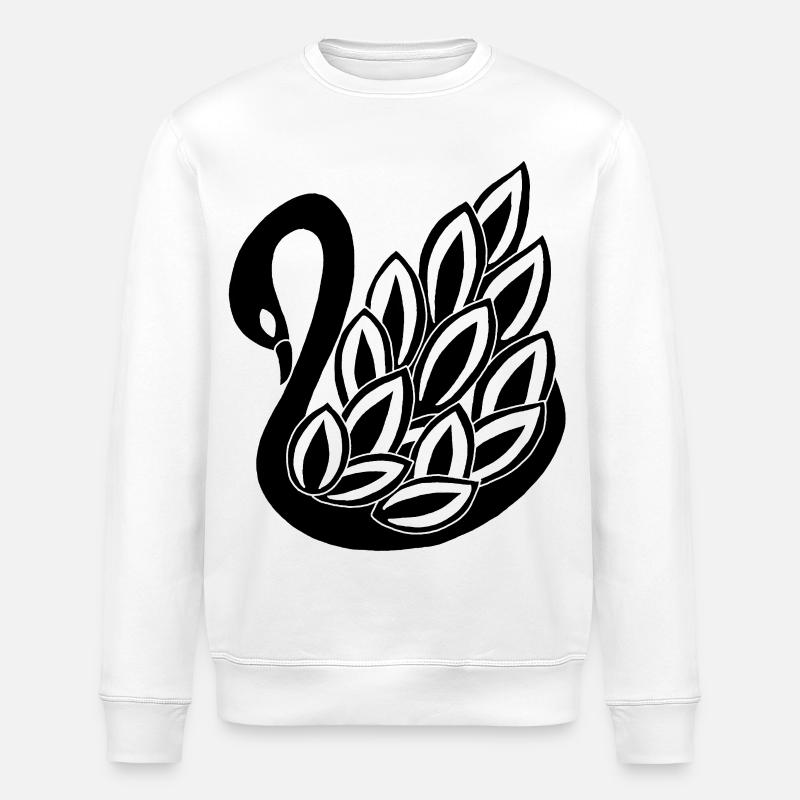 Il Cigno Nero - Felpa ecologica unisex ROLLER di Stanley/Stella - bianco