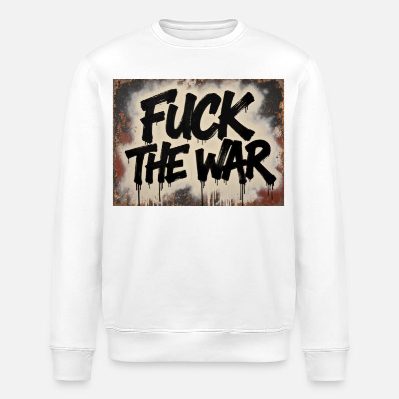 SCHEISS AUF DEN KRIEG - Stanley/Stella Unisex Bio-Sweatshirt ROLLER - Weiß