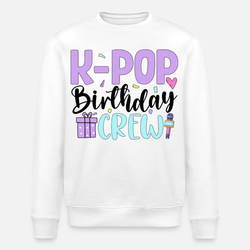 Équipe d’anniversaire K Pop - Sweat bio ROLLER Stanley/Stella Unisexe - blanc