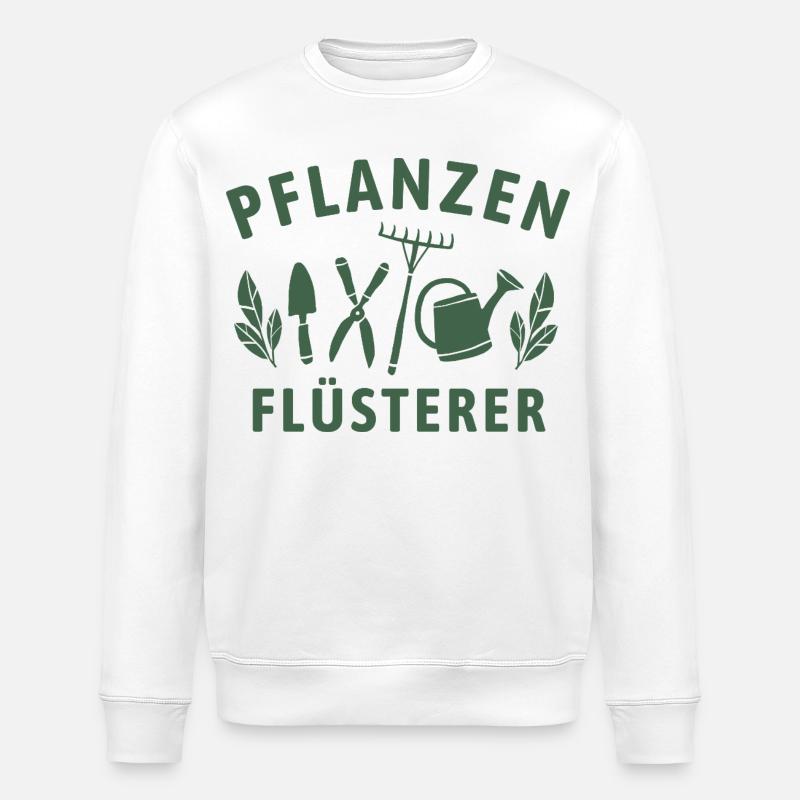 Pflanzen Flüsterer - Retro Gärtner Natur - Stanley/Stella Unisex Bio-Sweatshirt ROLLER - Weiß