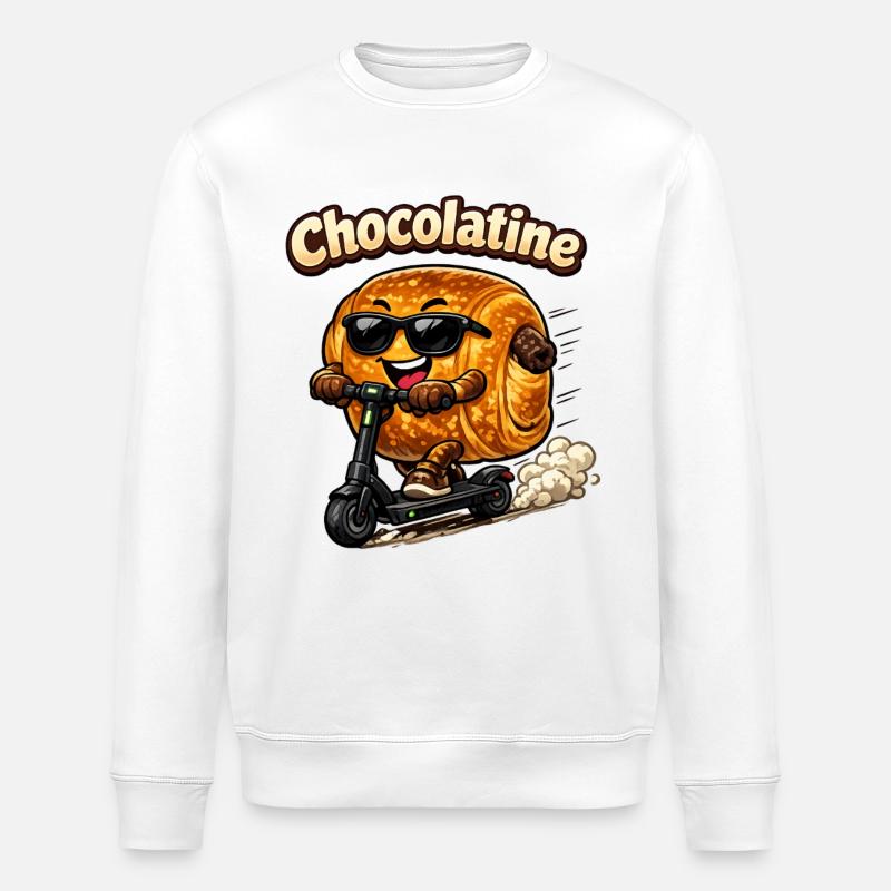 Chocolatine-Roller - Stanley/Stella Unisex Bio-Sweatshirt ROLLER - Weiß