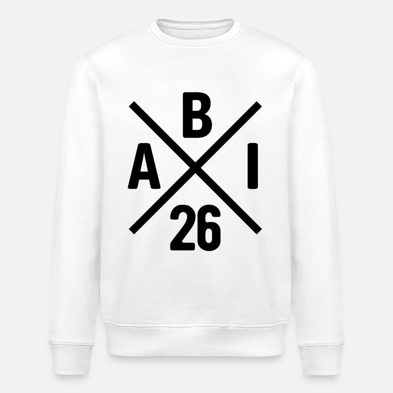 ABI 26 - Abitur - Geschenk - Kontrast Design - Stanley/Stella Unisex Bio-Sweatshirt ROLLER - Weiß
