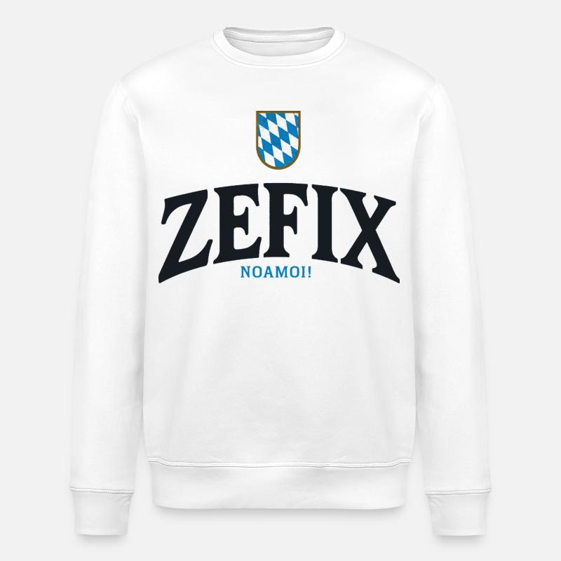 ZEFIX Bavarian Crest - Stanley/Stella Unisex Bio-Sweatshirt ROLLER - Weiß