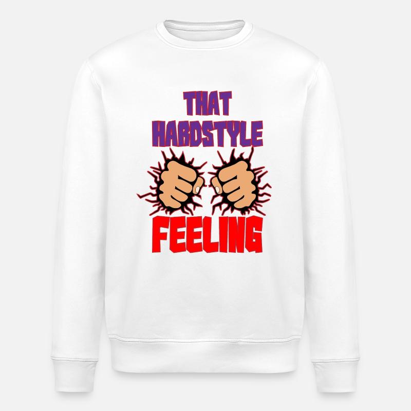 Ce sentiment de hardstyle - Sweat bio ROLLER Stanley/Stella Unisexe - blanc