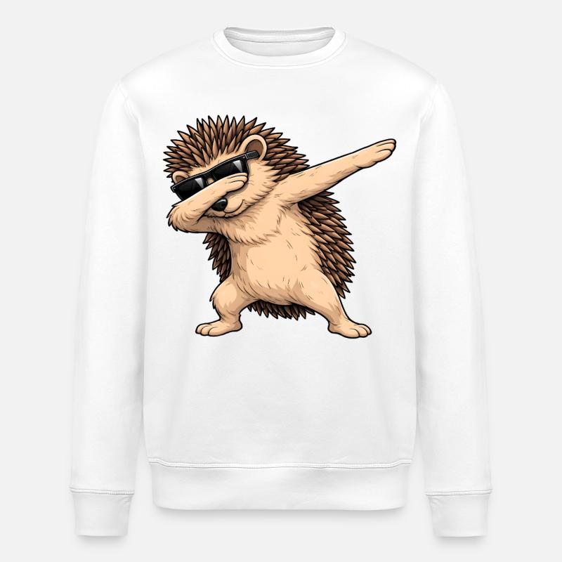 Éponge du hérisson - Sweat bio ROLLER Stanley/Stella Unisexe - blanc