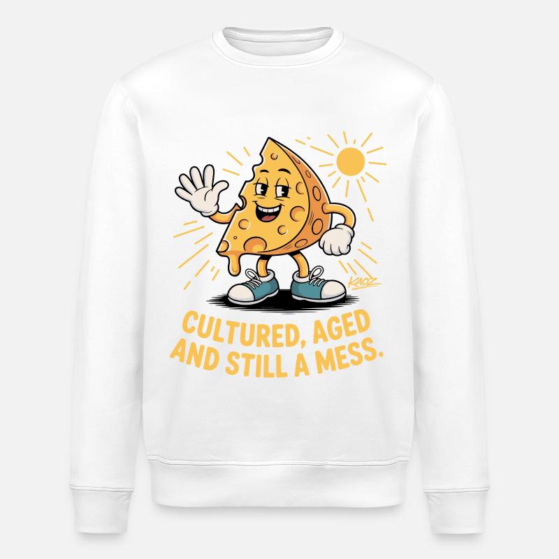 Fromage fermenté vieilli mais salissant - Sweat bio ROLLER Stanley/Stella Unisexe - blanc