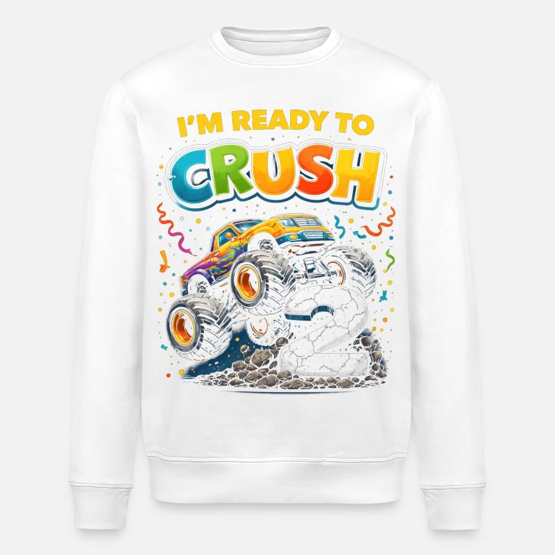 Bereit zum Crush 2 - Stanley/Stella Unisex Bio-Sweatshirt ROLLER - Weiß
