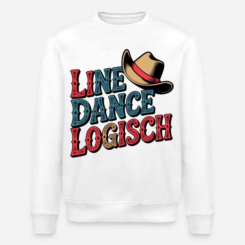 Line Dance Logisch - Stanley/Stella Unisex Bio-Sweatshirt ROLLER - Weiß