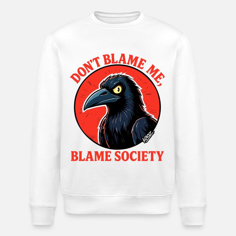 Ne blâme pas la société - Sweat bio ROLLER Stanley/Stella Unisexe - blanc