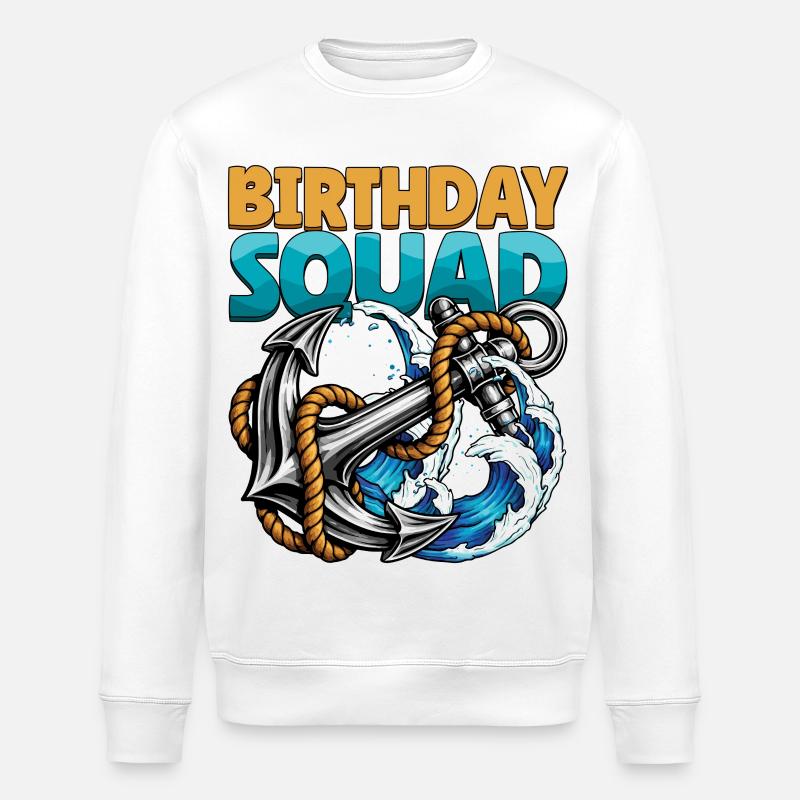 Birthday Squad Beach Sommer-Kreuzfahrtanker - Stanley/Stella Unisex Bio-Sweatshirt ROLLER - Weiß