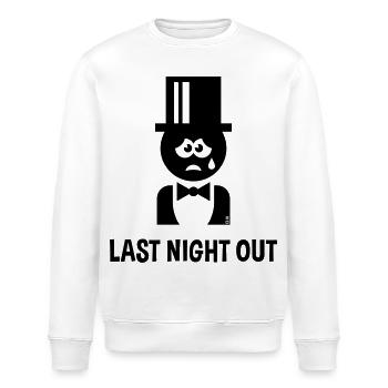 Bräutigam – Last Night Out (JGA / Polterabend / B) - Stanley/Stella ROLLER Unisex Organic Sweatshirt - white - Front - Nik (191cm)