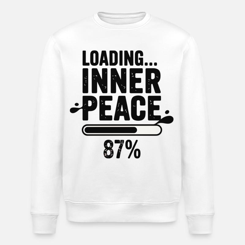 Charge Inner Peace 87 % - Sweat bio ROLLER Stanley/Stella Unisexe - blanc