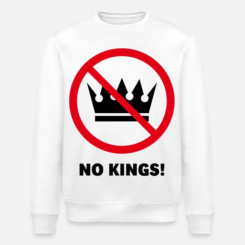 Keine Könige! (Protestdesign / POS 2C) - Stanley/Stella Unisex Bio-Sweatshirt ROLLER - Weiß