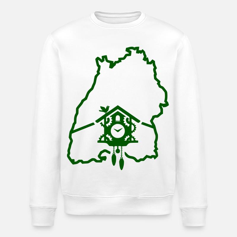 Ländle-Zeit: Baden-Württemberg Silhouette - Stanley/Stella Unisex Bio-Sweatshirt ROLLER - Weiß
