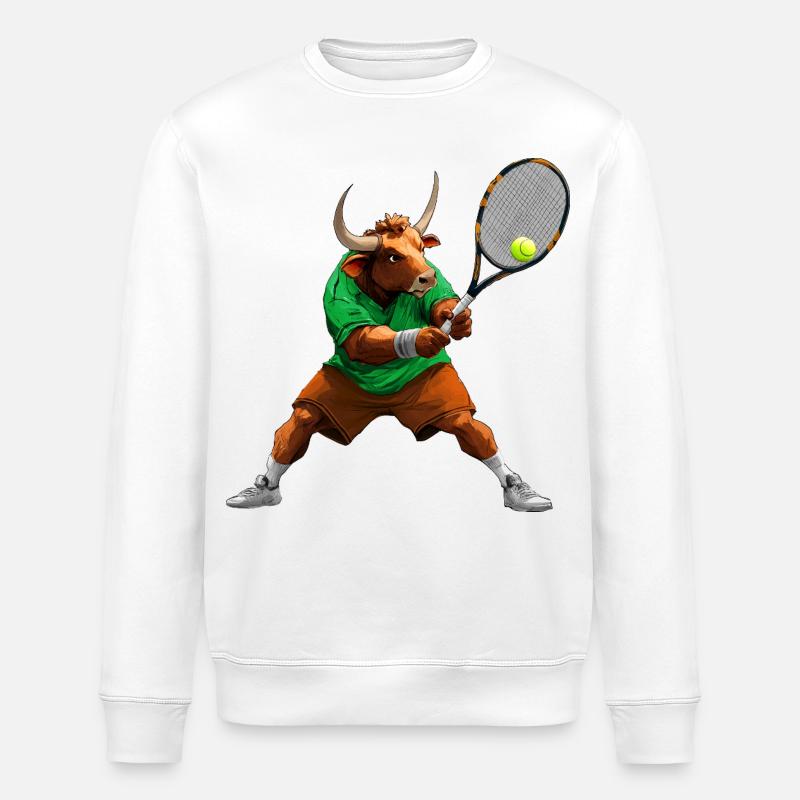 Stier Tennis - Stanley/Stella Unisex Bio-Sweatshirt ROLLER - Weiß