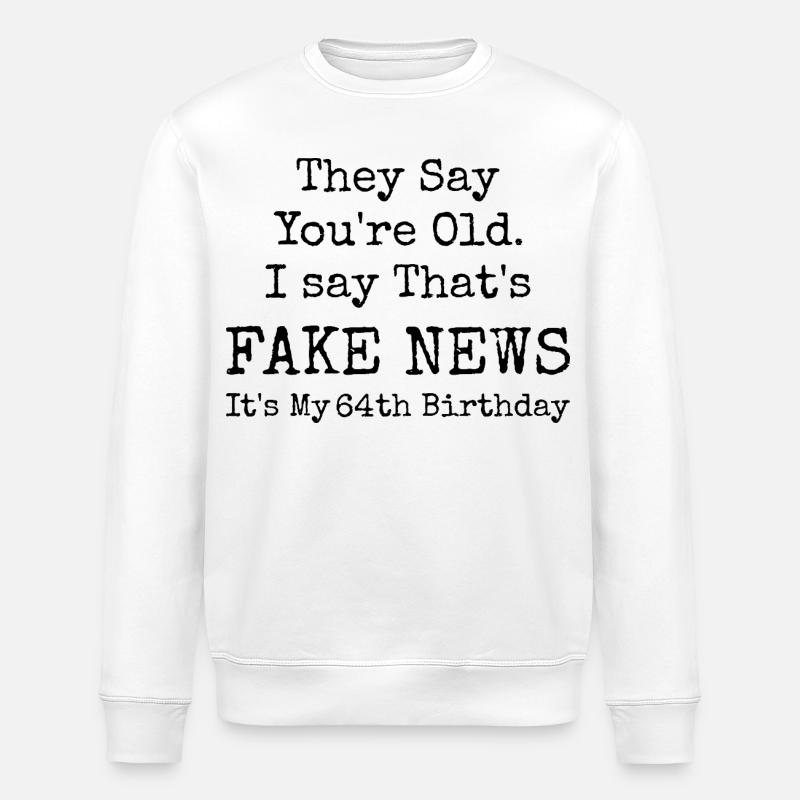 64th Birthday | 64 Years Old Birthday - Sweat bio ROLLER Stanley/Stella Unisexe - blanc