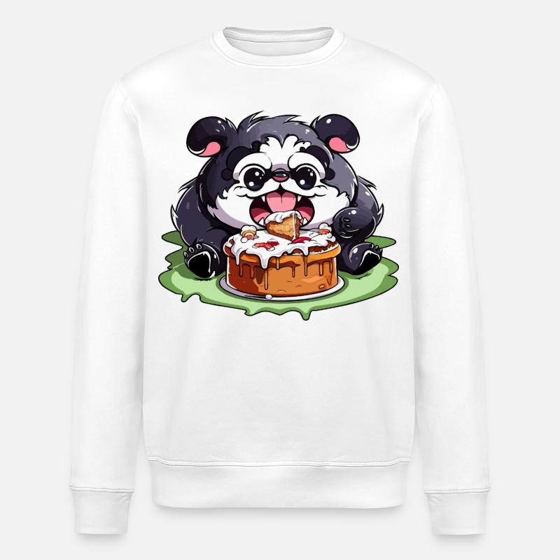 Carlin au gâteau Dessin animé - Sweat bio ROLLER Stanley/Stella Unisexe - blanc