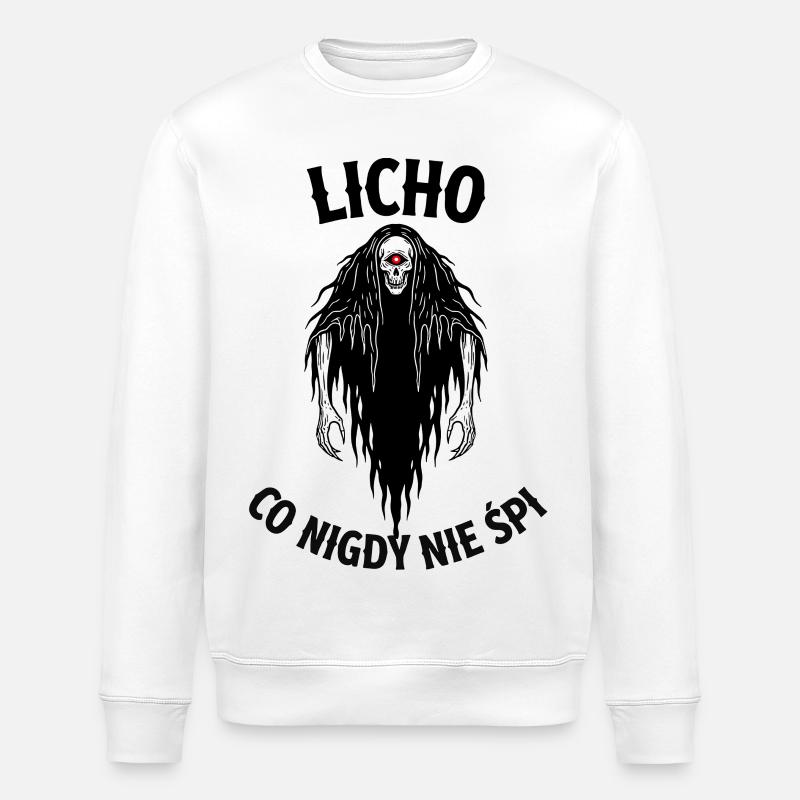 Licho Polish Folklore Never Sleeps - Stanley/Stella ROLLER Unisex Organic Sweatshirt - white
