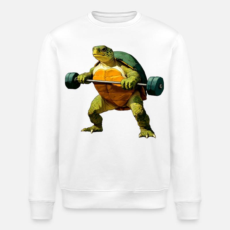 Turtle Trainer - Stanley/Stella ROLLER Unisex Organic Sweatshirt - white