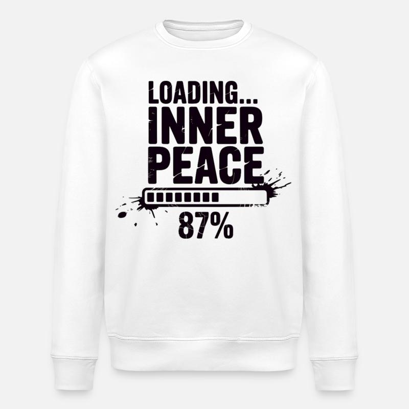 Loading Inner Peace - Sarcasm Stress Shirt - Stanley/Stella ROLLER Unisex Organic Sweatshirt - white