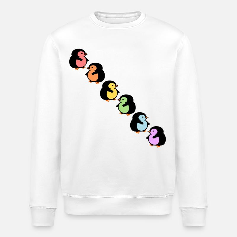 Inklusion Vielfalt Pinguine - Stanley/Stella Unisex Bio-Sweatshirt ROLLER - Weiß
