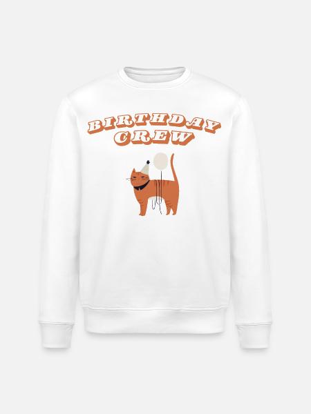 Birthday Crew - Stanley/Stella ROLLER Unisex Organic Sweatshirt - white