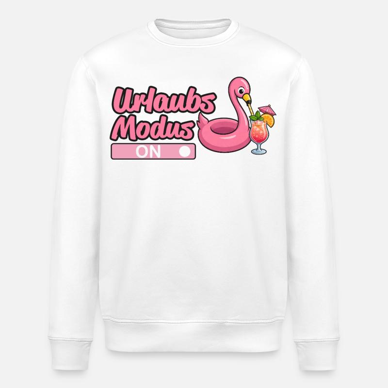 Urlaubsmodus, Urlaub - Stanley/Stella Unisex Bio-Sweatshirt ROLLER - Weiß