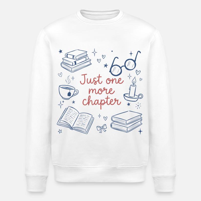 Nur noch ein Kapitel – Buchlesung - Stanley/Stella Unisex Bio-Sweatshirt ROLLER - Weiß