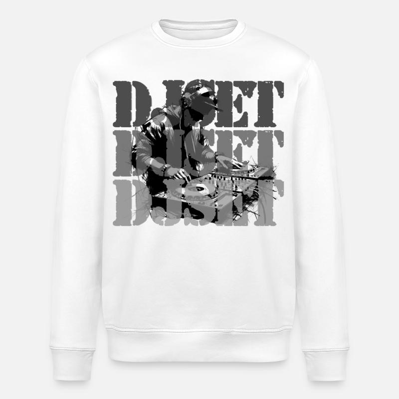 DJ SET - Stanley/Stella Unisex Bio-Sweatshirt ROLLER - Weiß