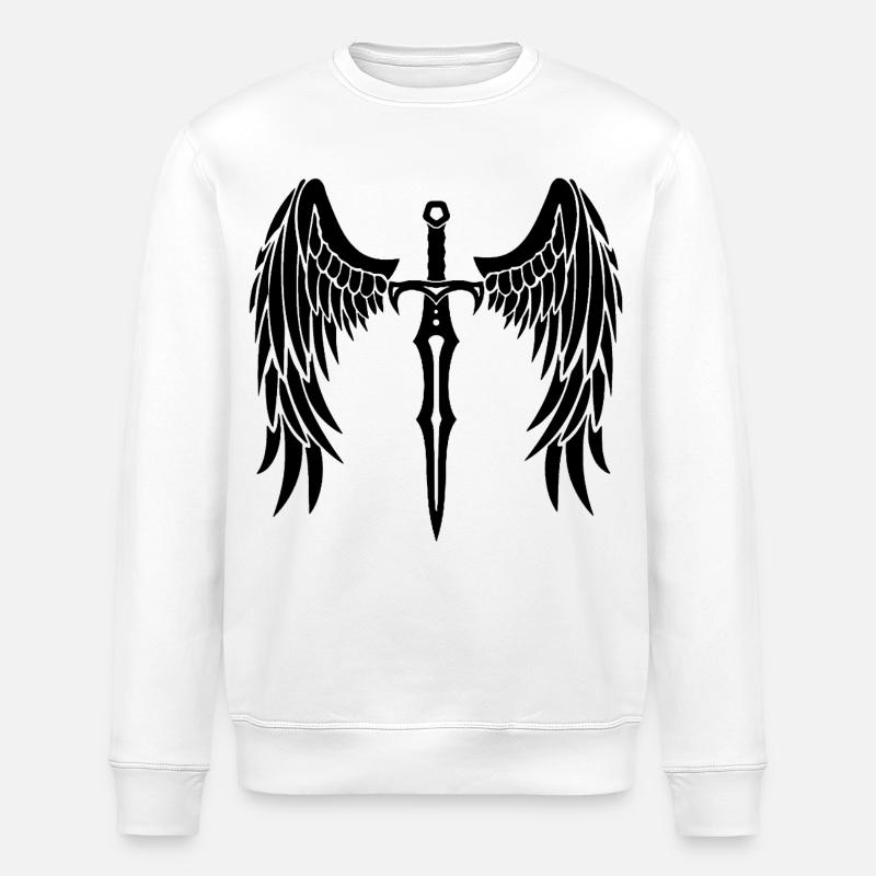 épée ailée noire - Sweat bio ROLLER Stanley/Stella Unisexe - blanc