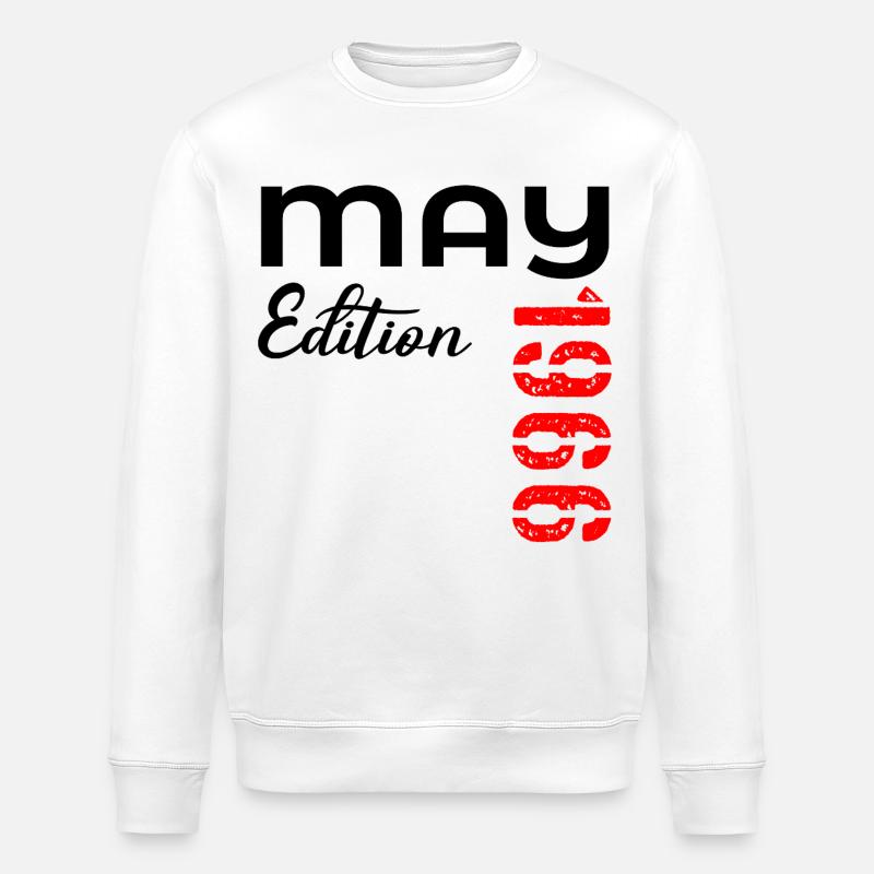 60th Birthday May 1966 - Stanley/Stella ROLLER Unisex Organic Sweatshirt - white