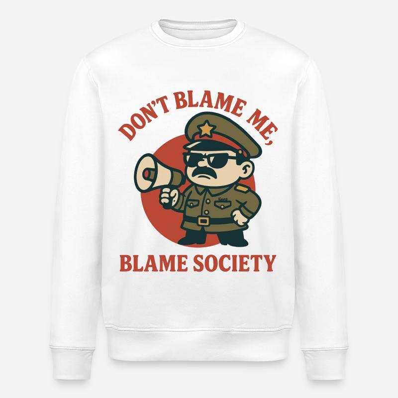 Gib mir nicht die Schuld, Sheriff - Stanley/Stella Unisex Bio-Sweatshirt ROLLER - Weiß